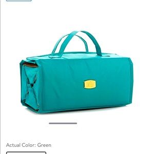 Joy Mangano teal green Better Beauty Case NEW